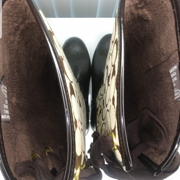 Coach Brown Rain Boots - Picture 4 of 4
